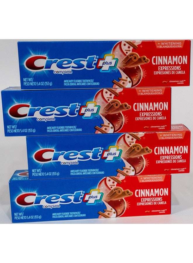 Rest Plus Complete + Whitening Cinnamon Rush Expressions 5.4 Oz (4 Pack) 5.4 Ounce (Pack Of 4)