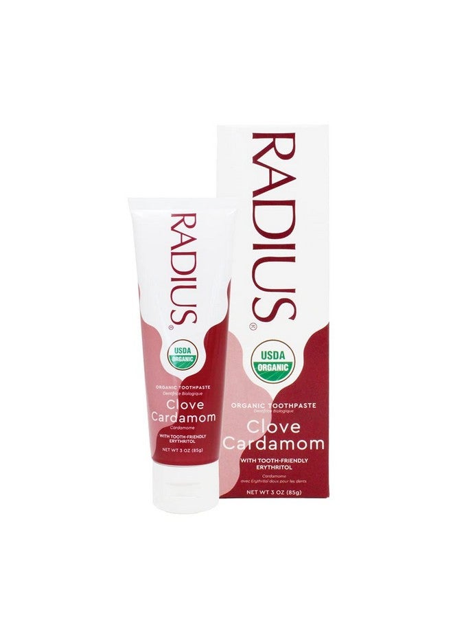 Adius Usda Organic Toothpaste 3Oz Non Toxic Chemicalfree Glutenfree Designed To Improve Gum Health & Prevent Cavity Clove Cardamom Pack Of 2