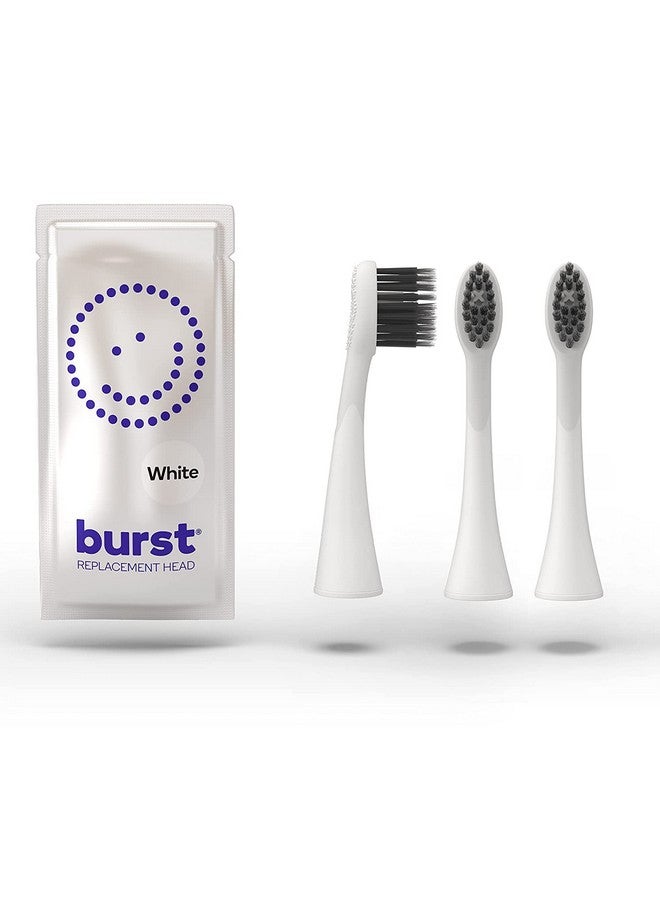 Burst Toothbrush Heads Genuine Burst Electric Toothbrush Replacement Heads For Burst Sonic Toothbrush Ultra Soft Bristles For Deep Clean Stain & Plaque Removal 3Pack White