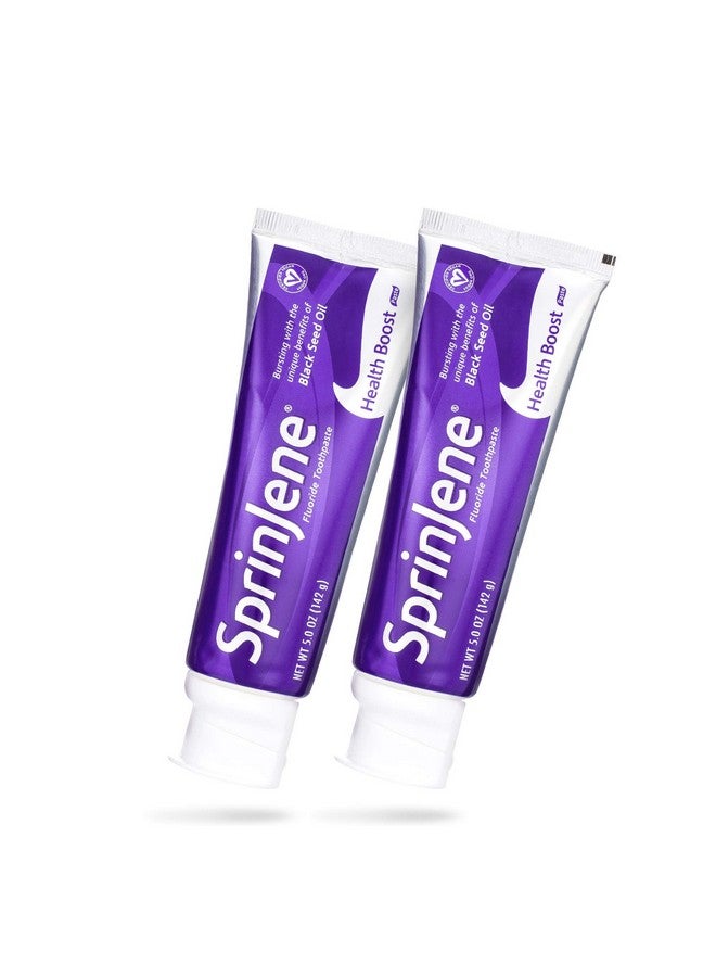 Prinjene Toothpaste With Fluoride For Cavity Protection Sensitive Teeth Dry Mouth With Zinc & Black Seed Oil For Maximum Oral Hygiene (2 Pack) Health Boost