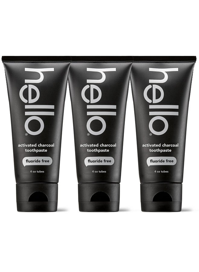 Ello Activated Charcoal Toothpaste Fluoride Free Toothpaste With Activated Charcoal Teeth Whitening Toothpaste With Fresh Mint And Coconut Oil No Sls Vegan Gluten Free 3 Pack 4 Oz Tubes