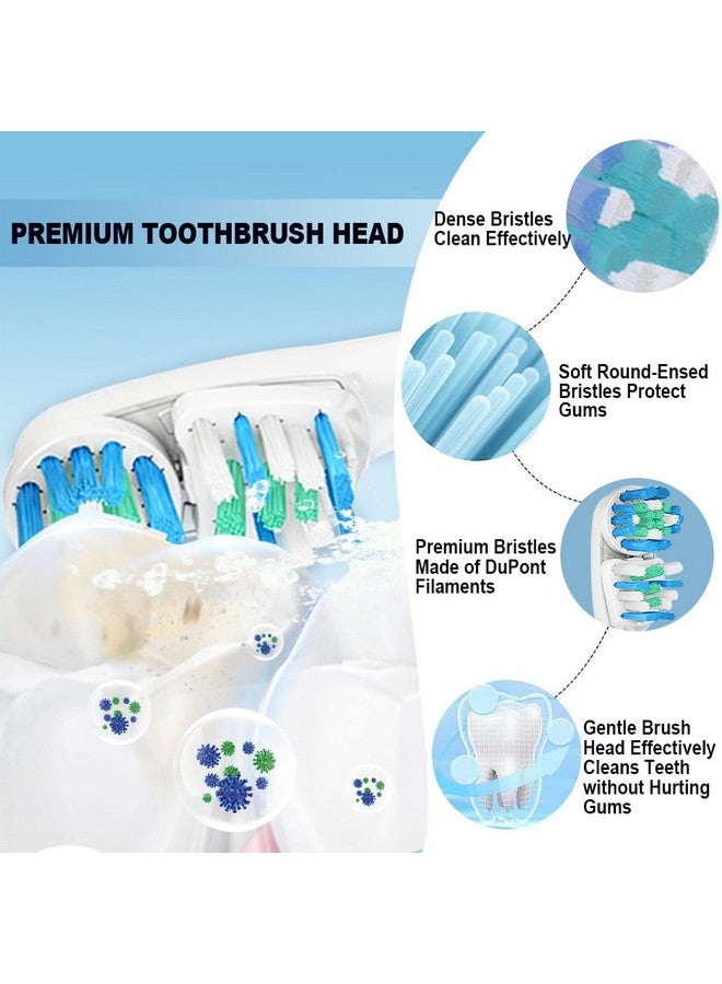 Ebizz Dualclean Replacement Brush Heads Compatible With Oralb Vitality Series Fits For Pro 1000 Smart 1500 Genius X Double Clean Toothbrush Heads Provide Twice Clean 8 Pcs