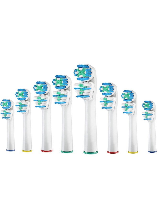 Ebizz Dualclean Replacement Brush Heads Compatible With Oralb Vitality Series Fits For Pro 1000 Smart 1500 Genius X Double Clean Toothbrush Heads Provide Twice Clean 8 Pcs