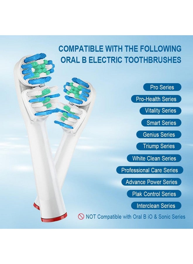 Ebizz Dualclean Replacement Brush Heads Compatible With Oralb Vitality Series Fits For Pro 1000 Smart 1500 Genius X Double Clean Toothbrush Heads Provide Twice Clean 8 Pcs