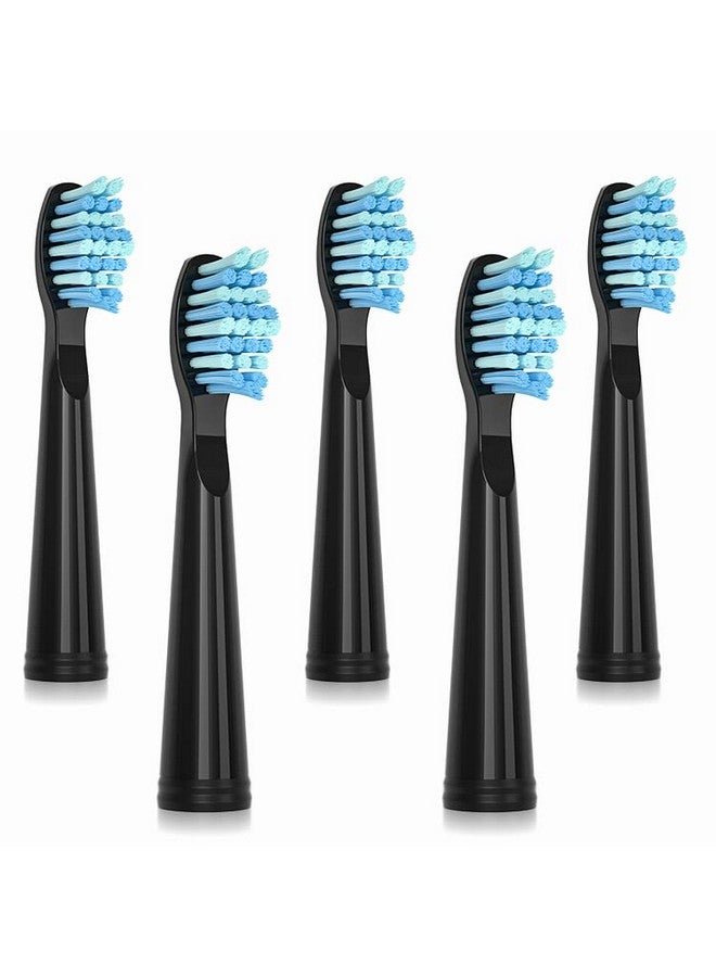 Eago Sg010 Electric Toothbrush Replacement Brush Heads Refill 2Pcs Suitable For Sg507/Sg551/Sg910/Sg958/Sg575 Plaque Control Gum Health Healthywhite（Black）