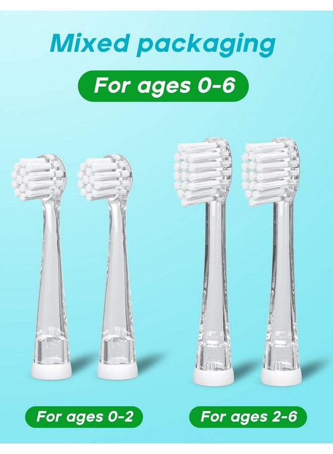 Eago Baby/Kids Electric Toothbrush Replacement Heads Sg849 For 513 Pack Of 4 (025+037)…