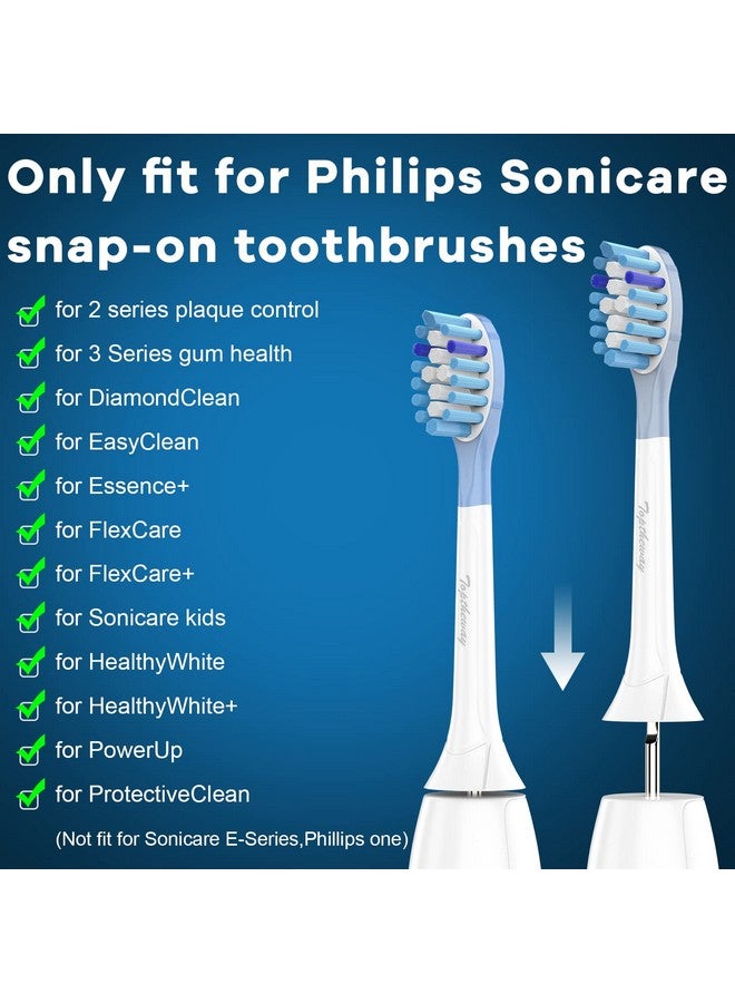 Optheway Toothbrush Replacement Heads Compatible With Philips Sonicare Protectiveclean 4100 5100 Expertclean 7300 7500 G3 W3 C2 G2 10 Brush Heads White