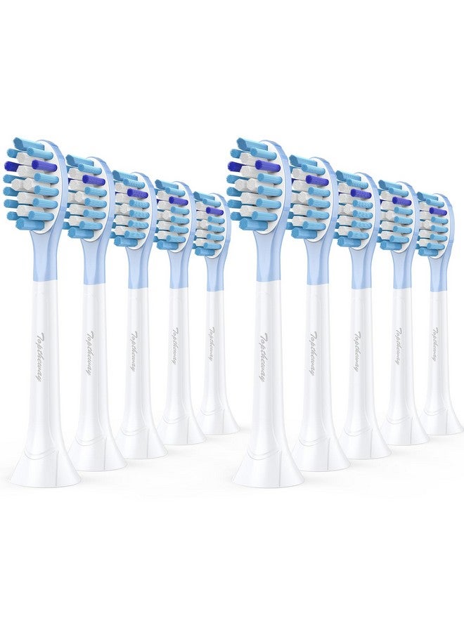 Optheway Toothbrush Replacement Heads Compatible With Philips Sonicare Protectiveclean 4100 5100 Expertclean 7300 7500 G3 W3 C2 G2 10 Brush Heads White