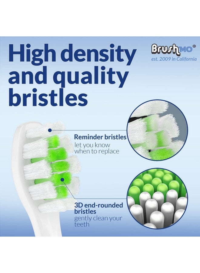 Rushmo Replacement Toothbrush Heads Compatible With Sonicare Diamondclean Hx6063 White 8 Pk