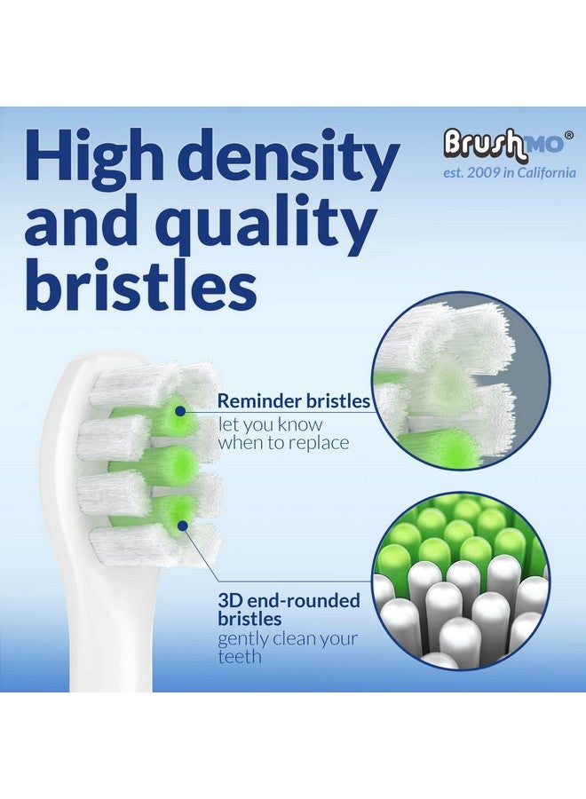 Rushmo Compact Replacement Toothbrush Heads Compatible With Sonicare Hx6072 White 8 Pack