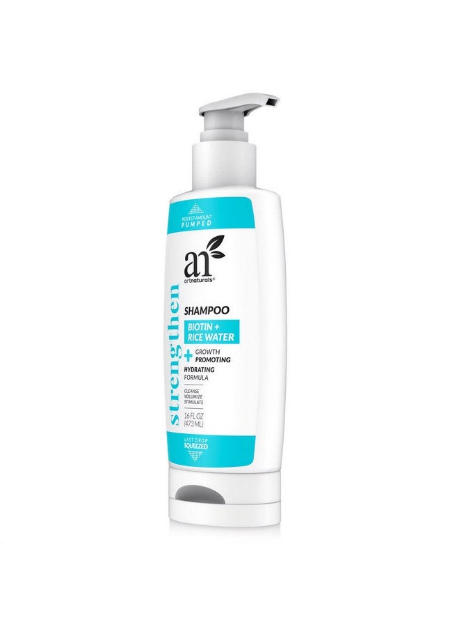 Rtnaturals Rice Water + Biotin Shampoo (16 Fl Oz / 473Ml) Sulfate Free Dual Bottle Made With Banana Quinoa And Coconut To Promote Strength Shine And Growth