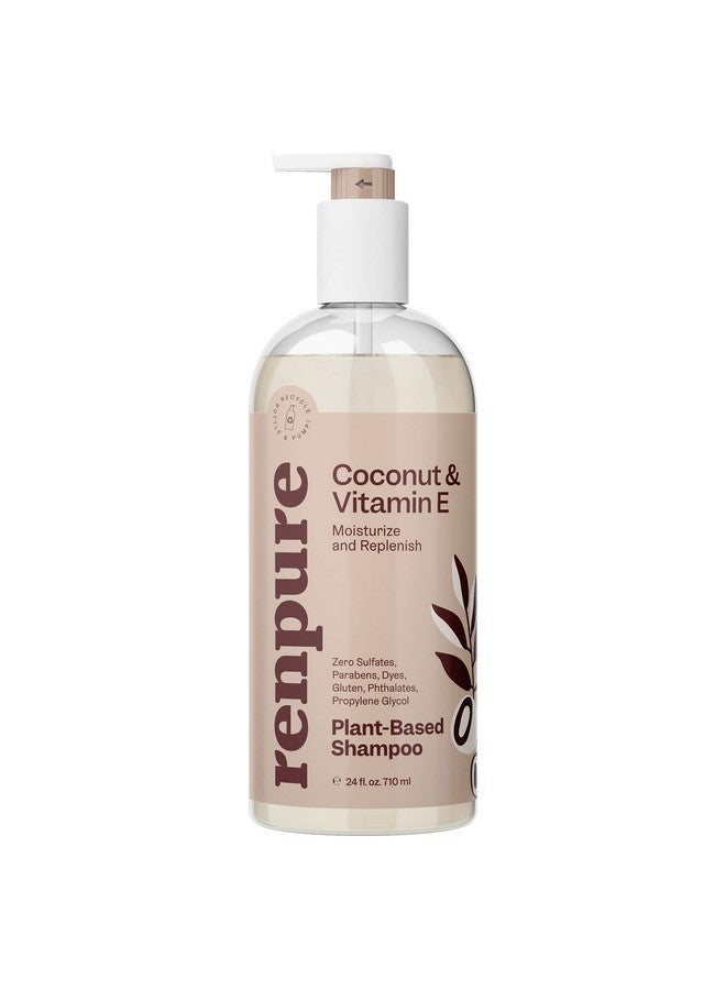 Enpure Plant Based Coconut And Vitamin E Moisturize And Replenish Shampoo Ideal For Lifeless Hair Leaves Hair Silky And Smooth Rids Hair Of Grime Recyclable Pump Bottle Design 24 Fl Oz