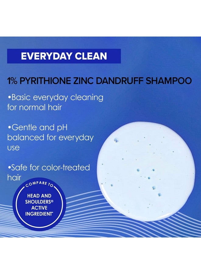 Rue+Real Classic Everyday Clean Antidandruff Shampoo Pyrithione Zinc 1% Daily Use Scalp Care For All Hair Types 14.2 Fl Oz 1 Pk