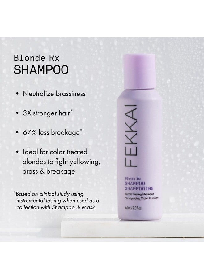 Ekkai Blonde Rx Purple Toning Shampoo 2 Oz Neutralizes Repairs & Hydrates Blonde Bleached Hair Salon Grade Ewg Compliant Vegan & Cruelty Free