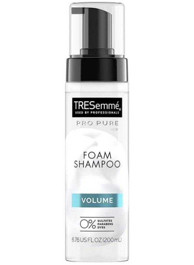 Tresemme Pro Pure Volume Foam Shampoo Paraben Free Dyes Free 6.76 Oz (200 Ml) 1 Count