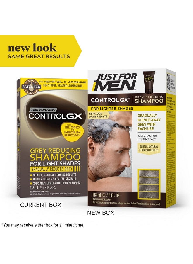 Ust For Men Control Gx Grey Reducing Shampoo For Lighter Shades Of Hair Blonde To Medium Brown Gradual Hair Color 4 Fl Oz Pack Of 1 (Packaging May Vary)