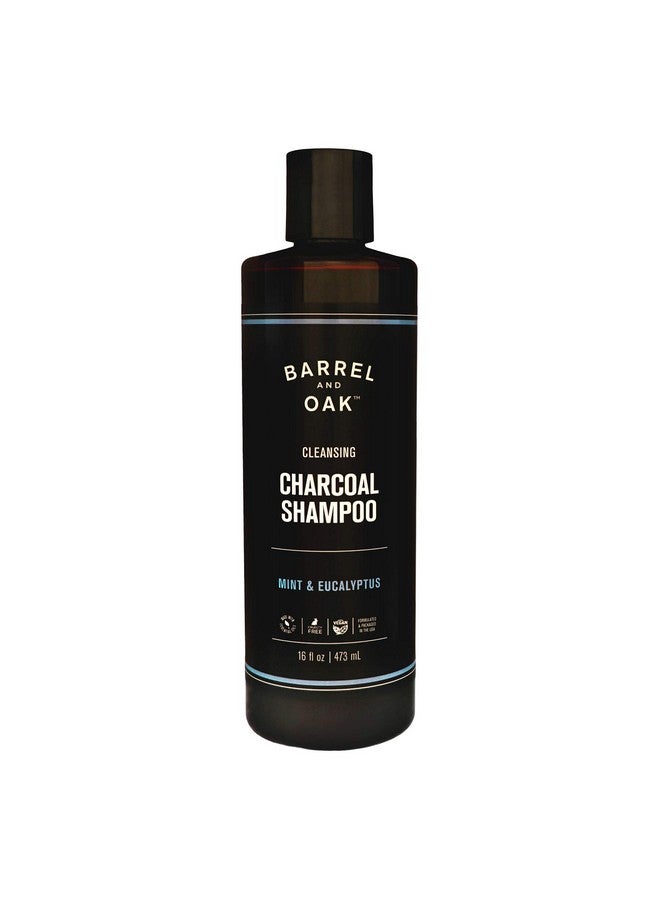 Barrel And Oak Cleansing Charcoal Shampoo Clarifying Shampoo Hair Care For Men Deep Cleans & Purifies Hydrates & Soothes Dry Scalp Essential Oilbased Scent Vegan (Mint & Eucalyptus 16 Oz)
