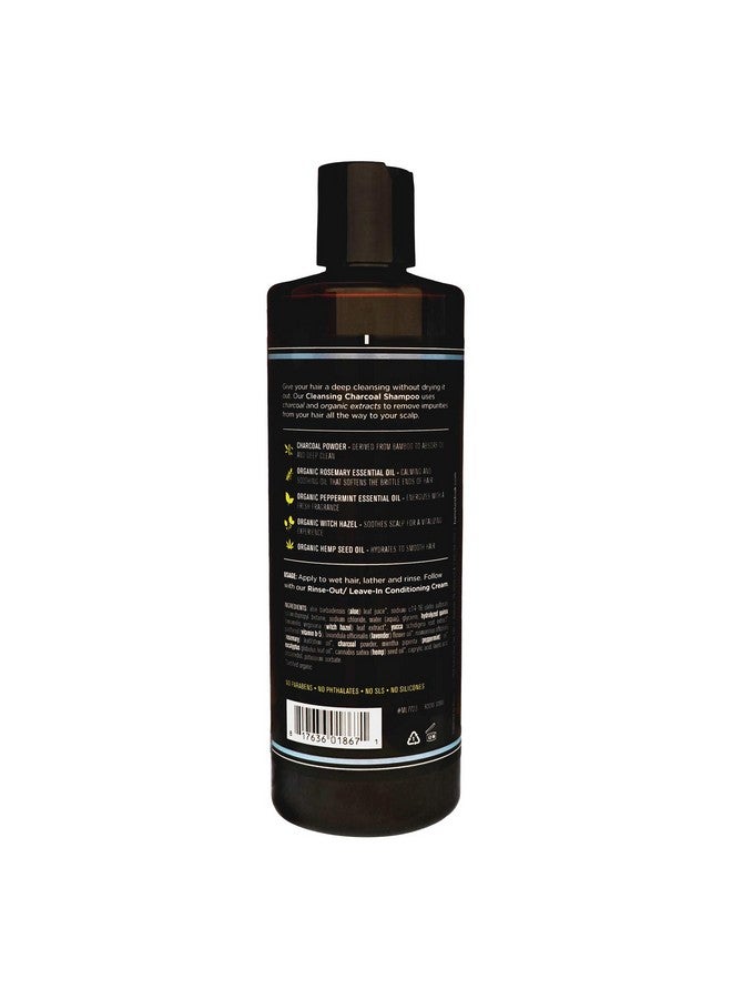 Barrel And Oak Cleansing Charcoal Shampoo Clarifying Shampoo Hair Care For Men Deep Cleans & Purifies Hydrates & Soothes Dry Scalp Essential Oilbased Scent Vegan (Mint & Eucalyptus 16 Oz)