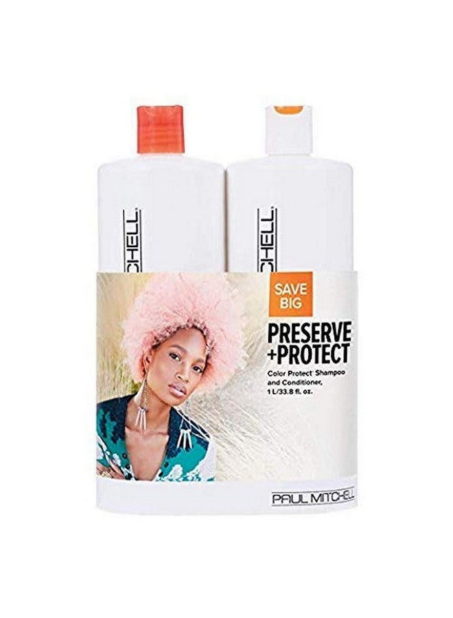 Aul Mitchell Preserve And Protect Color Protect Liter Duo Set