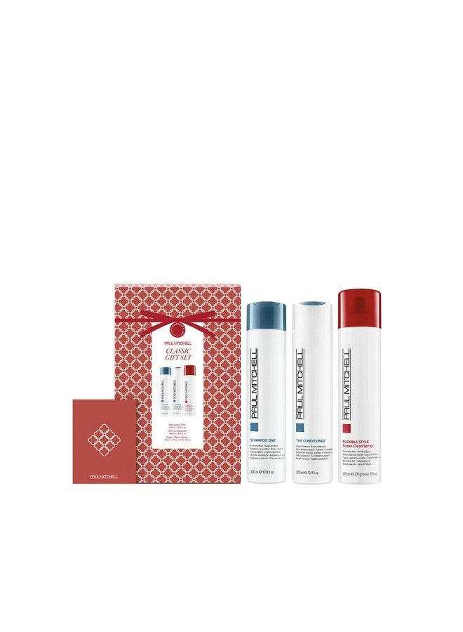 Aul Mitchell Classic Holiday Gift Set Shampoo Conditioner + Hairspray For All Hair Types