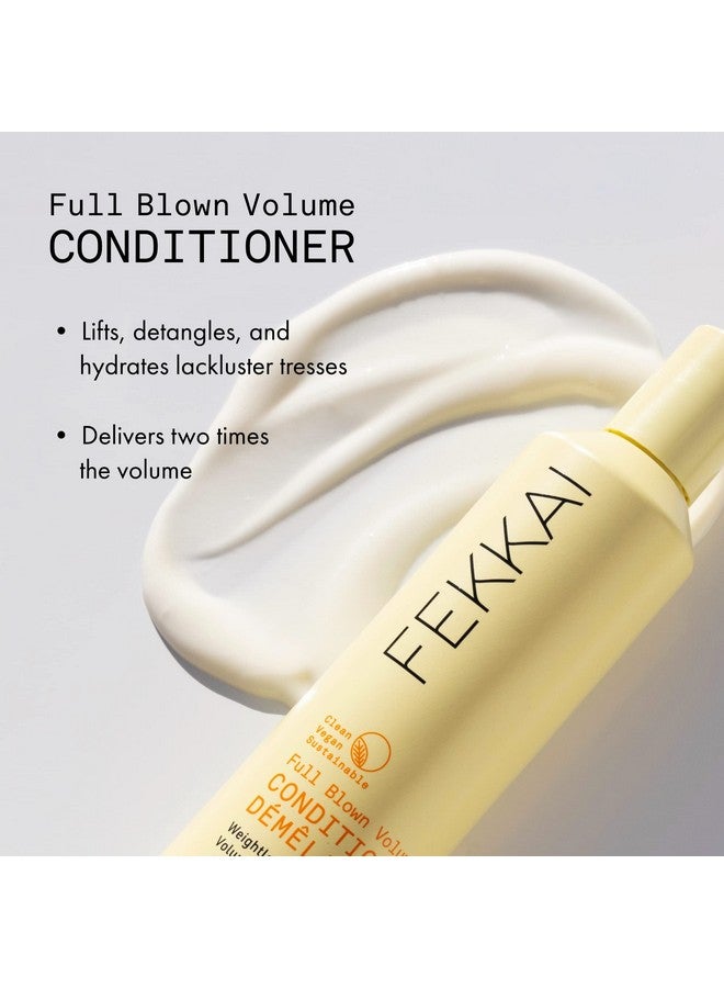 Ekkai Full Blown Volume Shampoo + Conditioner 8.5 Oz Bottle Of Each Lifts Detangles & Hydrates Salon Grade Ewg Compliant Vegan & Cruelty Free