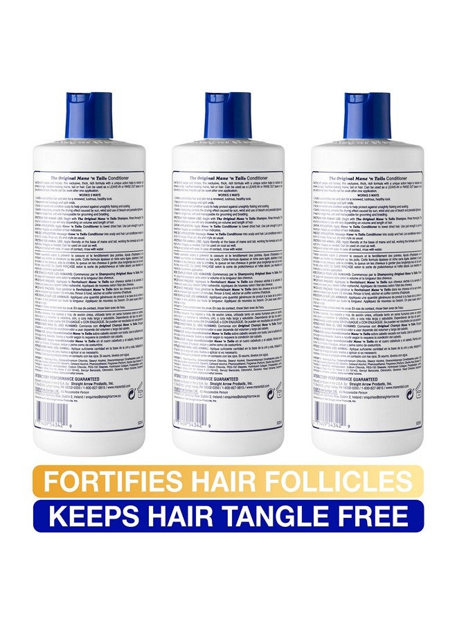 Ane 'N Tail Original Formula For Thicker Fuller Hair 16 Oz (3 Pack Conditioner)