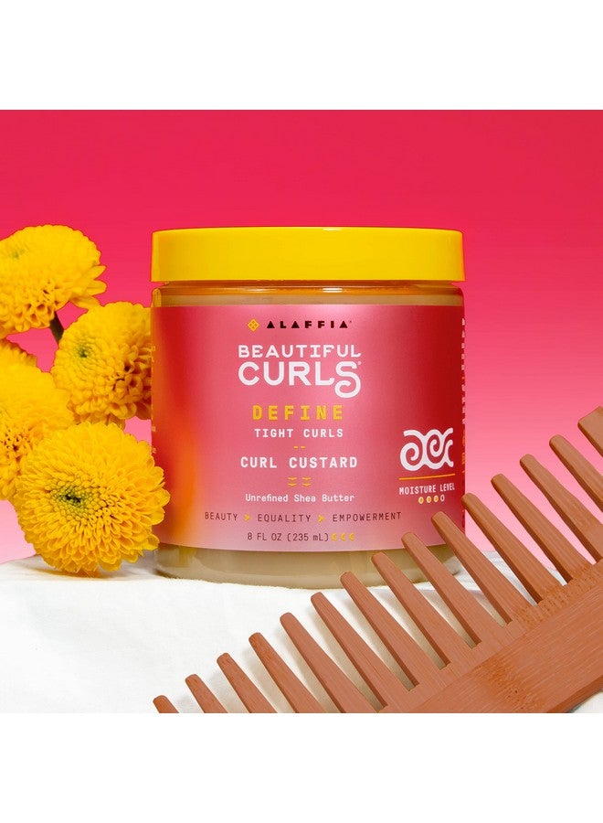 Laffia Hair Care Moisturizer Beautiful Curls Curl Custard For Tight Curls Thick & Curly Hair Products Nourishing Shea Butter To Hydrate & Define Curly Hair 8 Oz