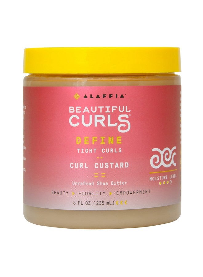 Laffia Hair Care Moisturizer Beautiful Curls Curl Custard For Tight Curls Thick & Curly Hair Products Nourishing Shea Butter To Hydrate & Define Curly Hair 8 Oz