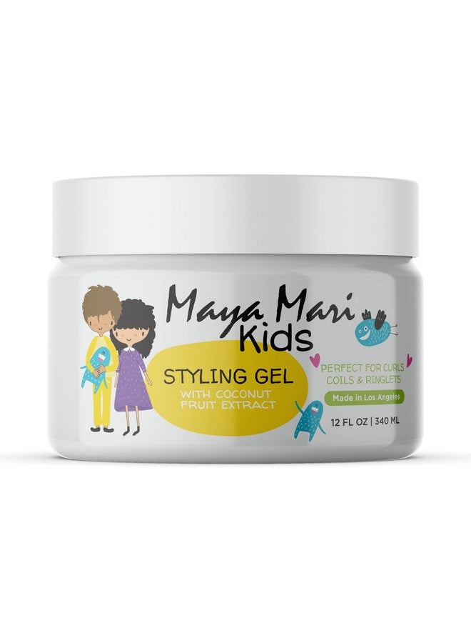 Aya Mari Kids Hair Styling Gel With Coconut Fruit Extract Lightweight Styling Gel For Textured And Curly Hair 12 Oz