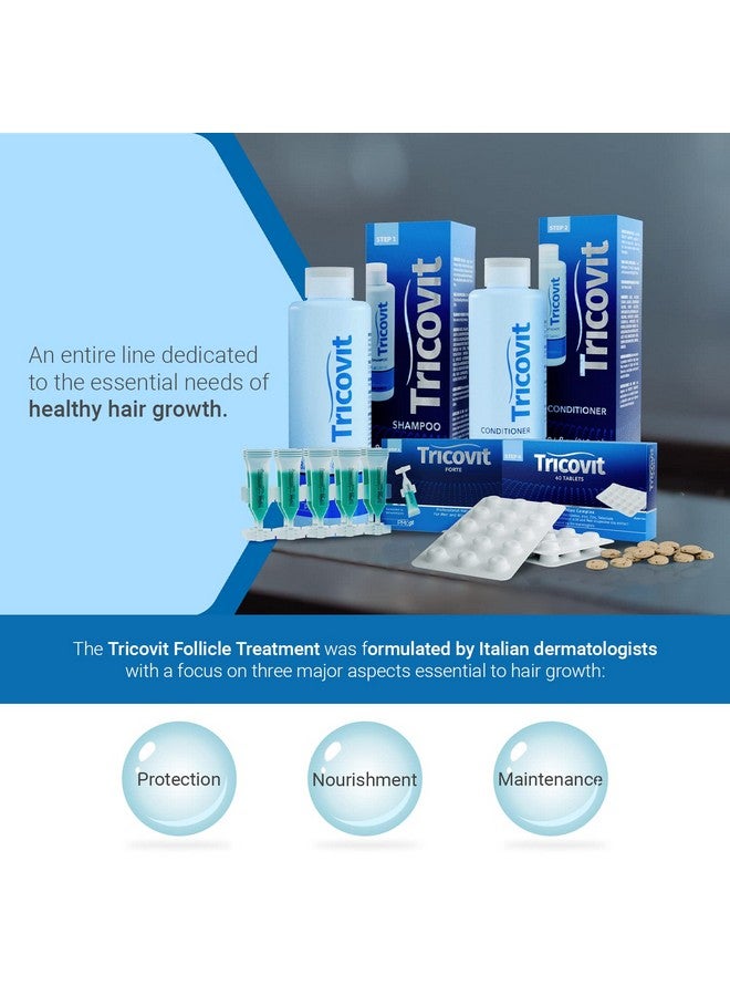 Tricovit Tablets (60 Tablets) And Tricovit Forte Locion Capilar 8 Ml (10 Ampoules)