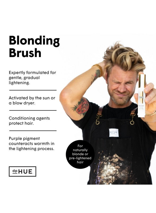 Phue Blonding Brush Heatactivated Highlighter For Prelightened Or Natural Blond Hair Easytouse Precision Applicator With Lemon Juice & Hydrogen Peroxide