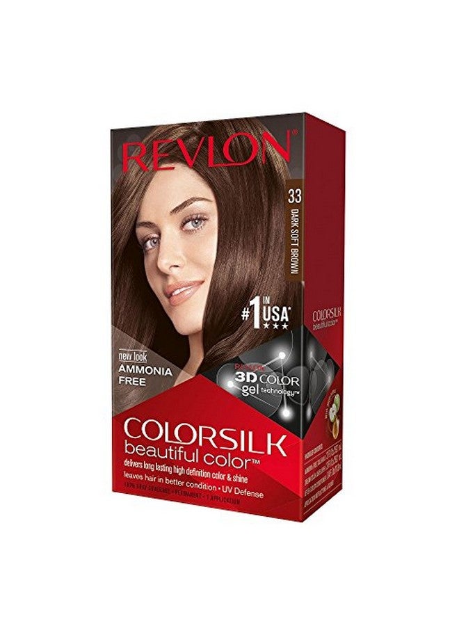 Revlon Colorsilk Beautiful Color 33 Dark Soft Brown 1 Ea (Pack Of 4)