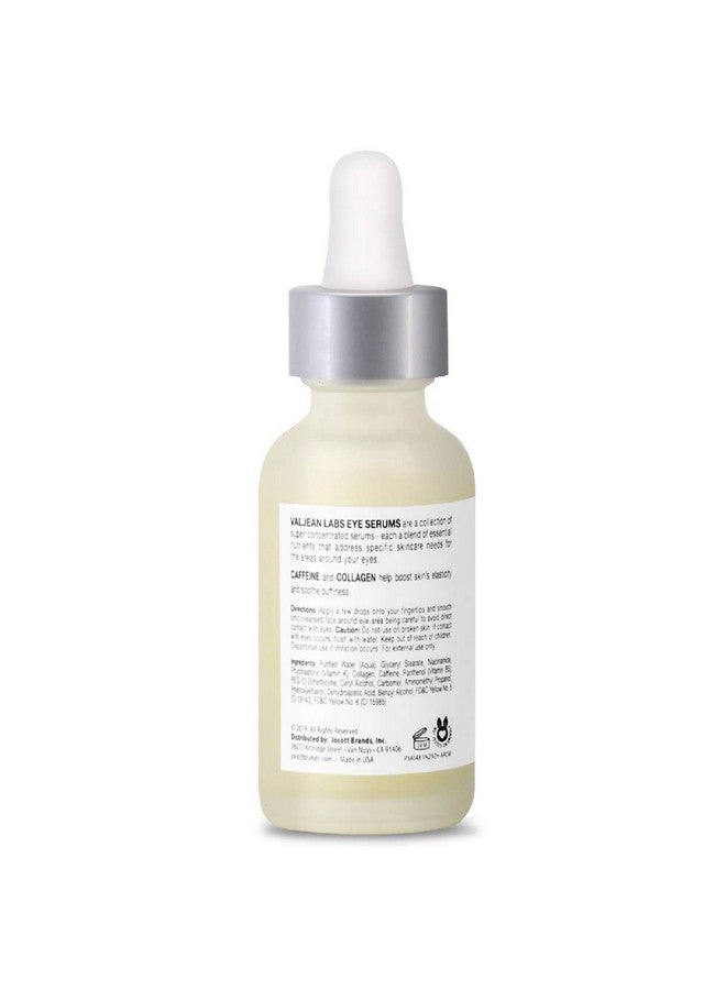 Aljean Labs Depuff Eye Serum ; Caffeine + Collagen ; Helps To Reduce Under Eye Puffiness And Combat Signs Of Aging ; Paraben Free Cruelty Free Made In Usa (1 Oz)