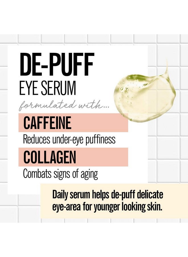Aljean Labs Depuff Eye Serum ; Caffeine + Collagen ; Helps To Reduce Under Eye Puffiness And Combat Signs Of Aging ; Paraben Free Cruelty Free Made In Usa (1 Oz)