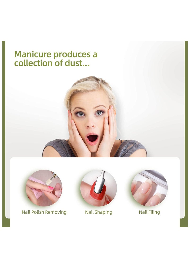 80W New Strong Power Nail Dust Collector Nail Fan Art Salon Suction Dust Collector Machine Vacuum Cleaner Fan UK Plug (858-1Pink)