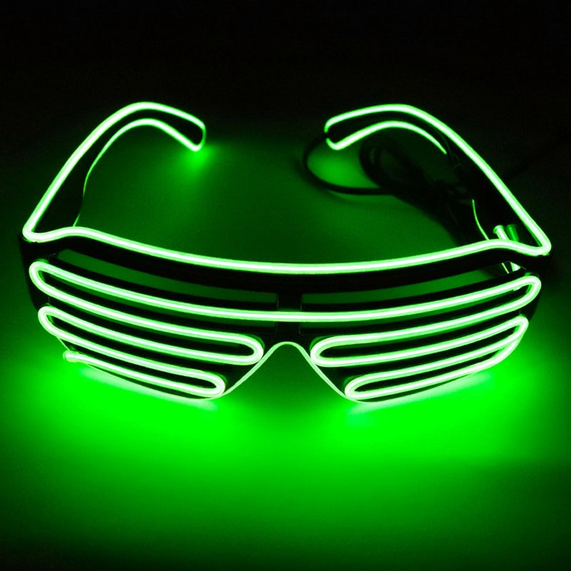 10 Colors Optional Light Up El Wire Neon Rave Twinkle Glowing Party LED Glasses