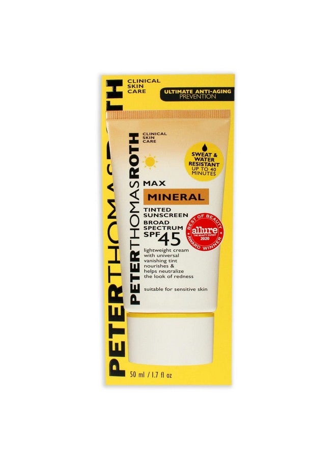 Eter Thomas Roth ; Max Mineral Tinted Sunscreen Broad Spectrum Spf 45 ; Tinted Moisturizer With Spf Waterresistant Mineral Sunscreen For Sensitive Skin 1.7 Fl Oz. (Pack Of 1)