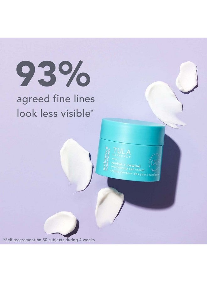 Ula Skin Care Revive & Rewind Revitalizing Eye Cream 0.5 Oz. Smooth Fine Lines Dark Circles & Puffiness