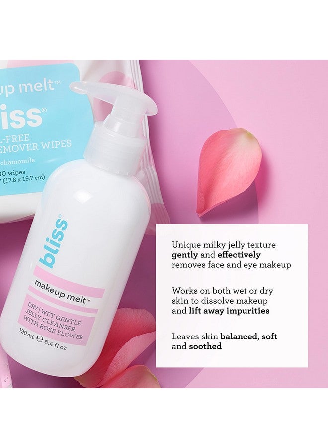 Makeup Melt Jelly Cleanser;Remover 6.4 Fl Oz Supergentle Soothing Rose Flower Vegan & Cruelty Free