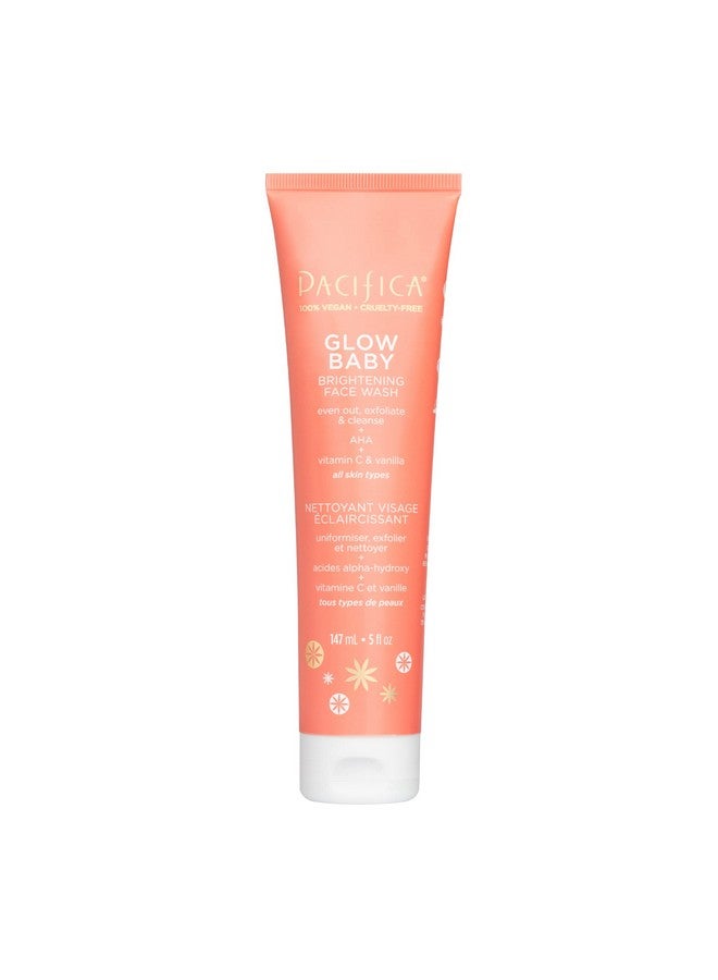 Acifica Beauty Glow Baby Brightening Daily Face Cleanser ; Exfoliate And Cleanse ; Vitamin C Aha Vanilla ; For All Skin Types ; Sulfate And Paraben Free ; Vegan And Cruelty Free ; Clean Skin Care