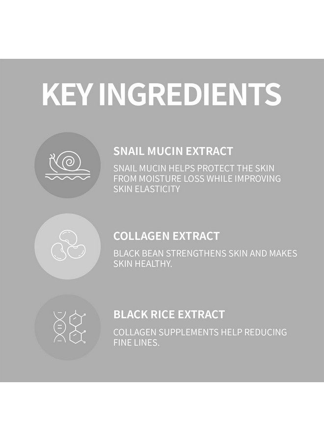 Oxir Black Snail Collaen Toner(5.07 Fl.Oz) Black3Complex: Black Rice Bean Sesame Snail Mucin Collagen Hyaluronic Acid L Plumping&Moisturizing L Korean Skin Care Korean Toner L Crueltyfree