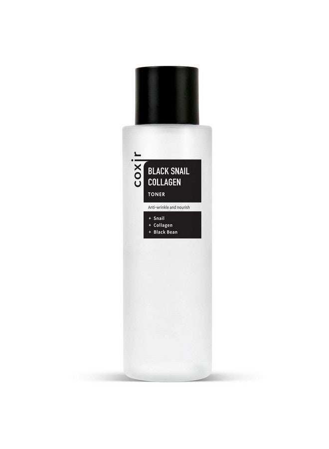 Oxir Black Snail Collaen Toner(5.07 Fl.Oz) Black3Complex: Black Rice Bean Sesame Snail Mucin Collagen Hyaluronic Acid L Plumping&Moisturizing L Korean Skin Care Korean Toner L Crueltyfree