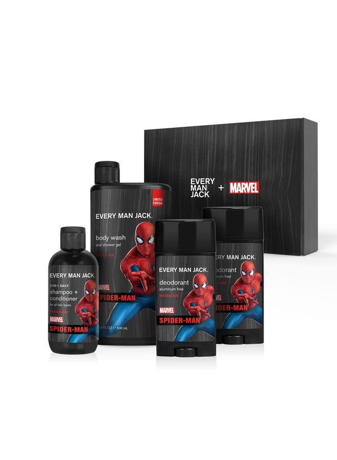 Very Man Jack Spiderman Body Set Perfect For Every Guy & Marvellover Bath And Body Marvel Gift Set With Clean Ingredients & Incredible Scents Includes Body Wash Shampoo & Deodorant 2Pack