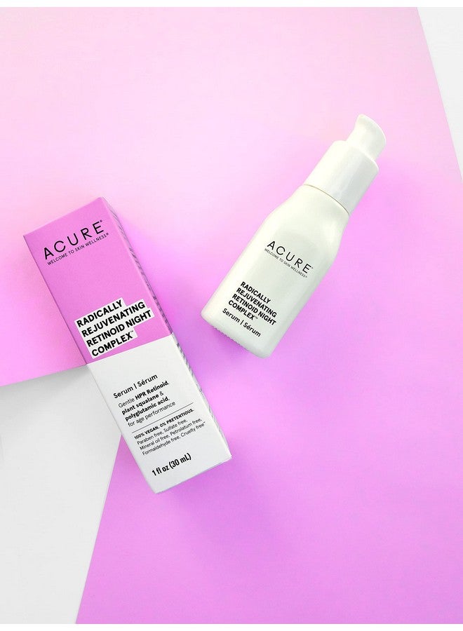 Cure Radically Rejuvenating Retinoid Overnight Complex 100% Vegan For Age Performance With Polyglutamic Acid & Plant Squalane Smoothes Complexion & Fights Wrinkles