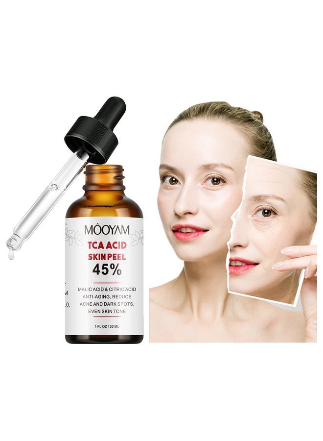Facial Peeling Serum With 45% Citric Acid Chemical Exfoliant For Face Exfoliating Professional Face Chemical Peel At Home For Acne Dark Spots Wrinkles And Fine Lines Brightening Moisturizing Serum