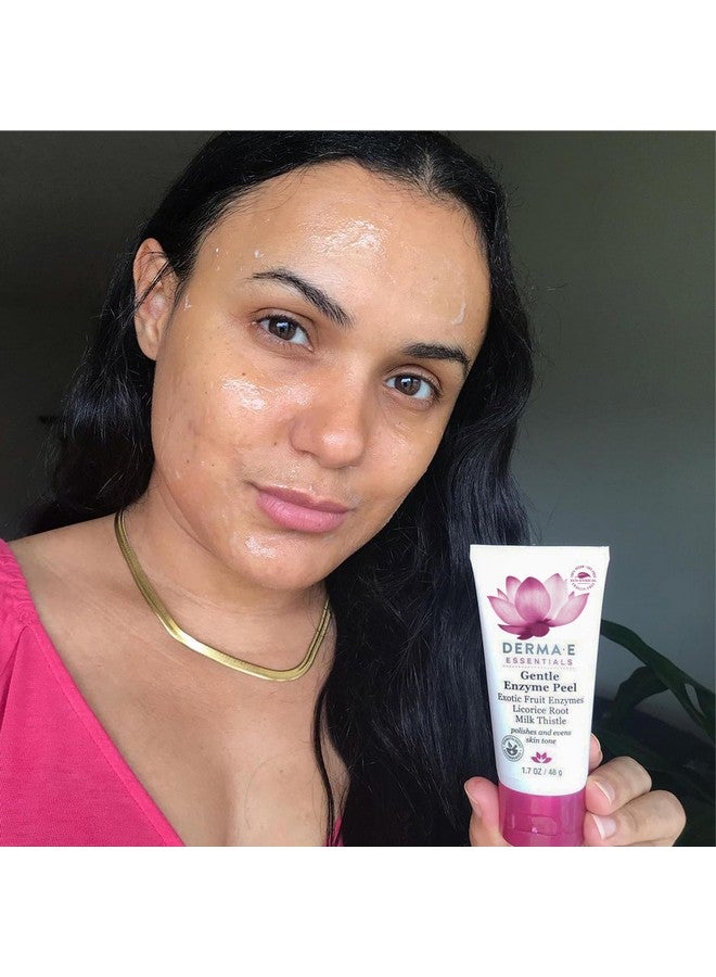 Derma E Gentle Enzyme Peel Brightening Exfoliator Mask Natural Enzymatic Chemical Peel With Papaya Milk Thistle And Licorice Root Resurfaces Smooths And Rejuvenates Facial Skin 1.7 Oz