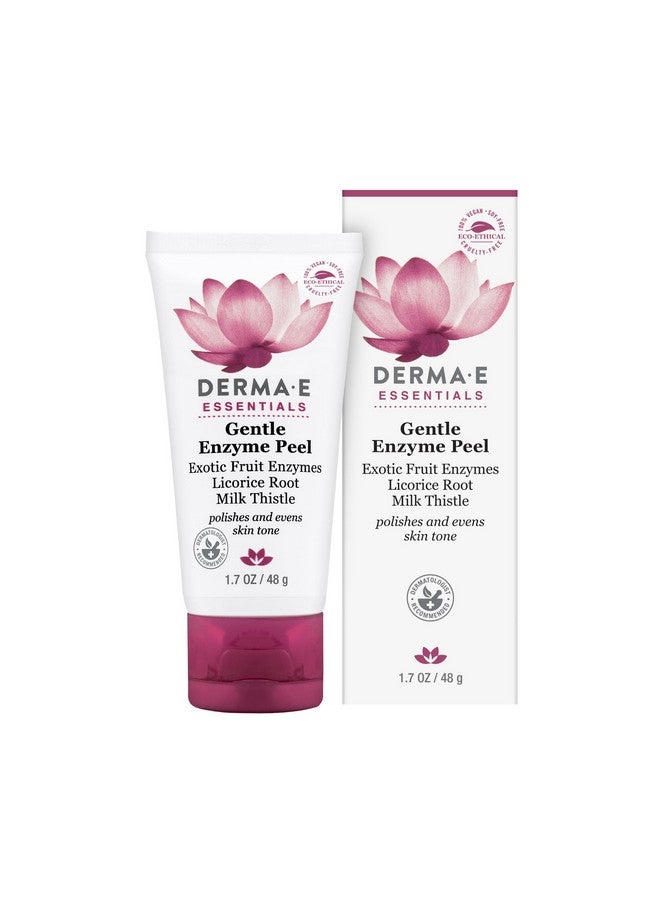 Derma E Gentle Enzyme Peel Brightening Exfoliator Mask Natural Enzymatic Chemical Peel With Papaya Milk Thistle And Licorice Root Resurfaces Smooths And Rejuvenates Facial Skin 1.7 Oz
