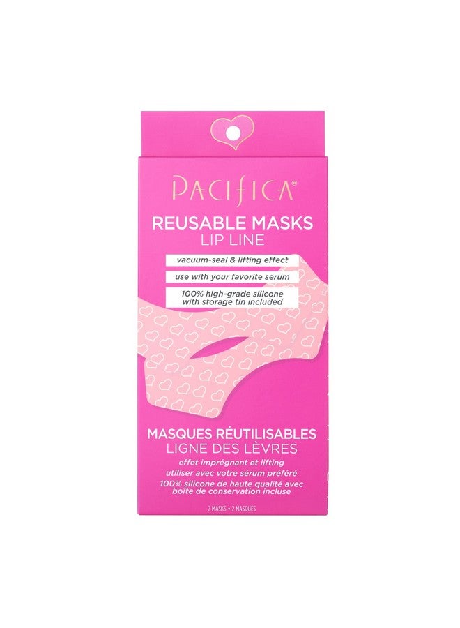 Acifica Beauty ; Reusable Lip Line Mask ; 100% Silicone ; Vacuum Seal & Lifting Effect ; Minimize Fine Lines + Wrinkles ; Pair With Serum ; Storage Tin Included ; Vegan + Cruelty Free