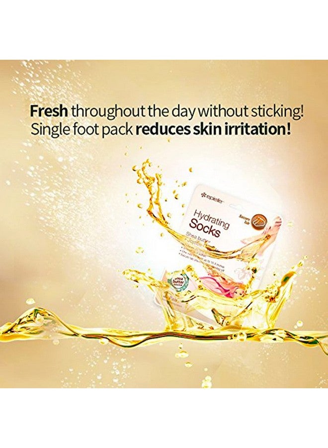 Pielle Hydrating Foot Masks (Socks 6Pk) For Foot Cracked And Dry Heel To Toe And Callus Spa Masks Shea Butter + Jojoba Oil + Vitamin E Moisturize Mothers Day Gifts