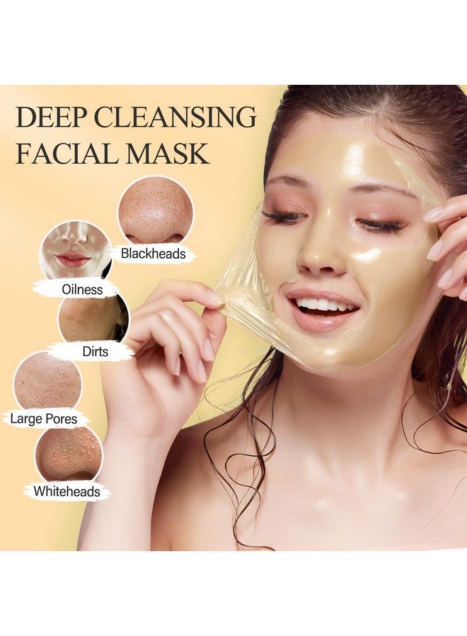 Hvyog Vitamin C Peel Off Face Mask Peel Off Mask With Turmeric Blackhead Remover & Deep Cleansing Face Peel Mask Vitamin C Exfoliating Face Mask For Blackheads Large Pores Dirts Oil